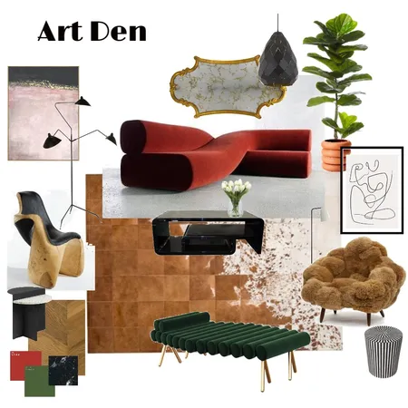 Art Den Interior Design Mood Board by GVRIVERA on Style Sourcebook