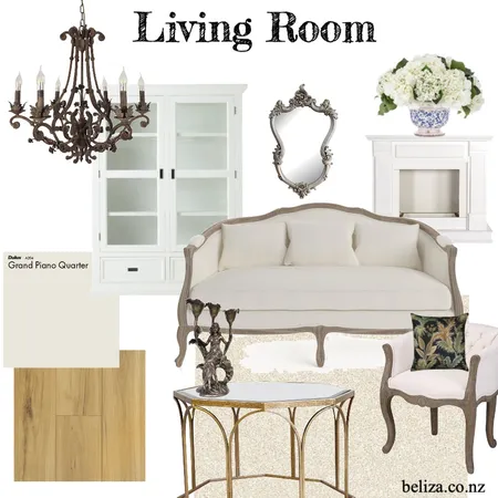 French Living Room Mood  board by Beliza.co.nz Interior Design Mood Board by BELIZA Interior Concept on Style Sourcebook
