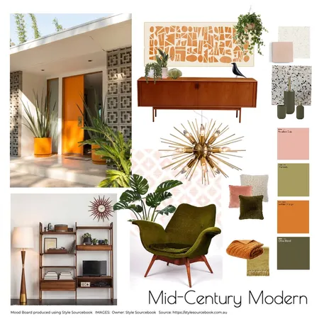 Mid Century Modern Interior Design Mood Board by MDS on Style Sourcebook