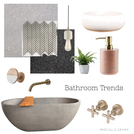 Bathroom Trends Interior Design Mood Board by Michelle Canny Interiors on Style Sourcebook