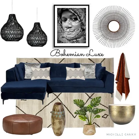 Bohemian Luxe Interior Design Mood Board by Michelle Canny Interiors on Style Sourcebook