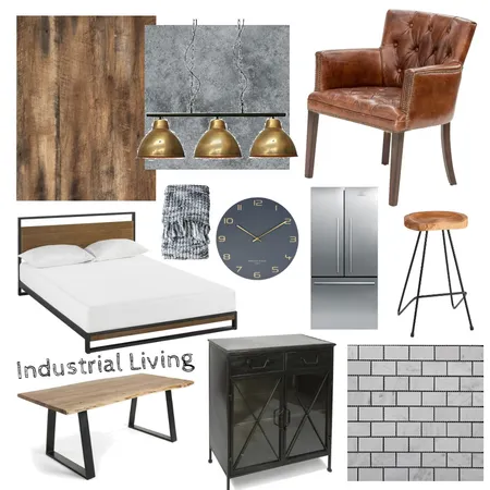 Industrial Living Interior Design Mood Board by Janteriors on Style Sourcebook