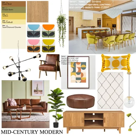 MID CENTURY MODERN Interior Design Mood Board by bellemurphybowen on Style Sourcebook