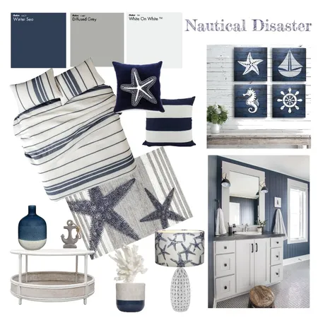 Nautical Disaster Interior Design Mood Board by TamaraK on Style Sourcebook