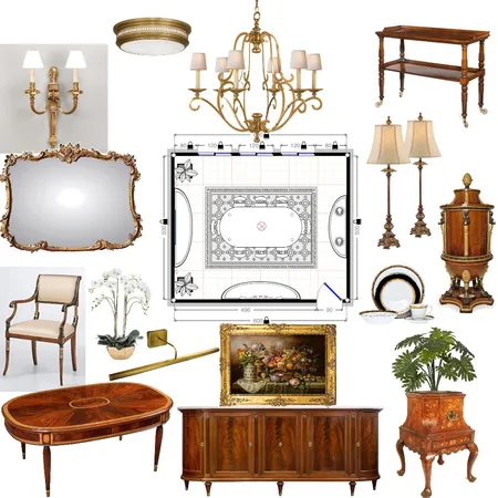 classic Interior Design Mood Board by mimozam on Style Sourcebook