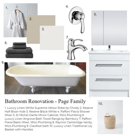 Bathroom Renovation - Page Family Interior Design Mood Board by Christina Clifford on Style Sourcebook