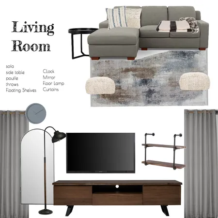 Modern Minimalist Living Room Interior Design Mood Board by ditadot on Style Sourcebook