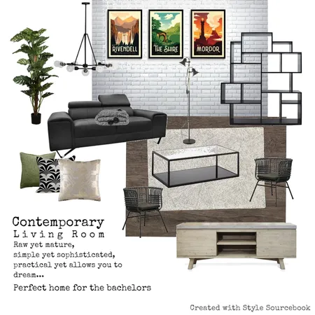 Contemporary Living Room Interior Design Mood Board by laurenxhjk on Style Sourcebook