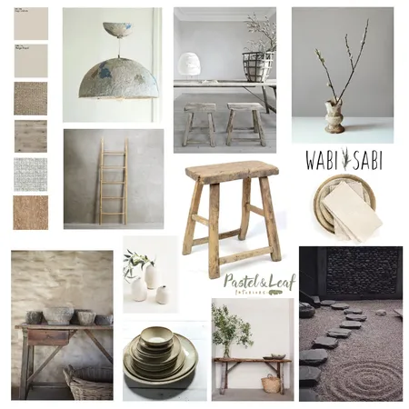 Wabi-Sabi Style Interior Design Mood Board by Pastel and Leaf Interiors on Style Sourcebook