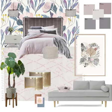 boho chic bedroom Interior Design Mood Board by lauramarindesign on Style Sourcebook