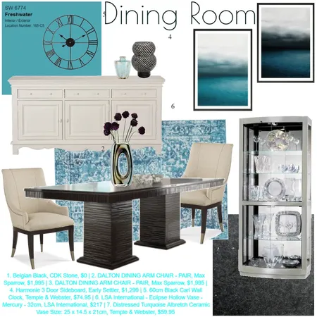 Assignment 10- Dining Room Interior Design Mood Board by likeaqueen on Style Sourcebook