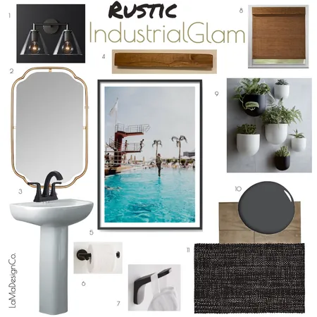 Rustic Industrial Glam Interior Design Mood Board by lauramarindesign on Style Sourcebook