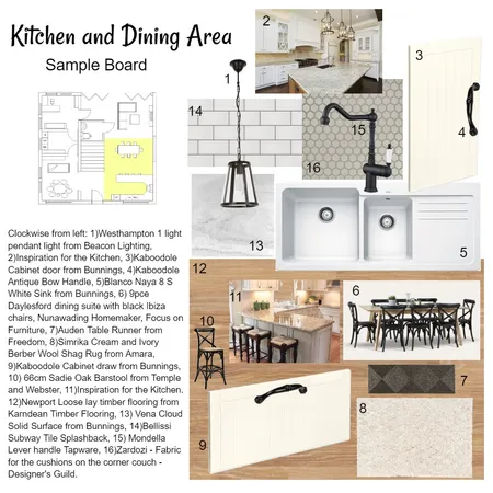 Kitchen and Dinning area Interior Design Mood Board by Michelle Baker on Style Sourcebook