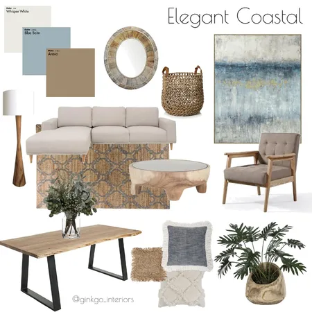 Elegant Coastal Interior Design Mood Board by Ginkgo Interiors on Style Sourcebook