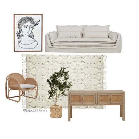 Boho Lounge Room Interior Design Mood Board by Jorja Clair Interiors on Style Sourcebook