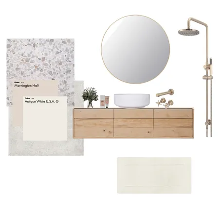 Neutral Bathroom Interior Design Mood Board by Dominelli Design on Style Sourcebook