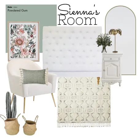 Sienna's Bedroom Concept Interior Design Mood Board by Dominelli Design on Style Sourcebook