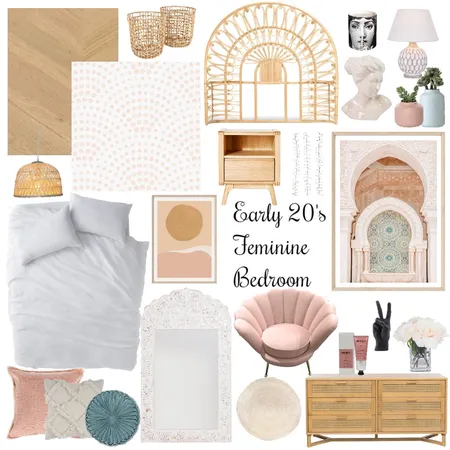 Early 20's Feminine Bedroom Interior Design Mood Board by belinda__brady on Style Sourcebook