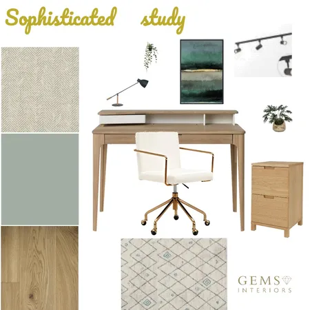Sophisticated Study Interior Design Mood Board by Julianne Shelton on Style Sourcebook