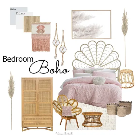 boho bedroom Interior Design Mood Board by Vanessa Cordwell on Style Sourcebook