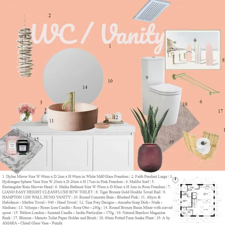 WC Vanity Interior Design Mood Board by L O R A I N E on Style Sourcebook