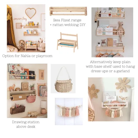 Nahla’s Bedroom shelving Interior Design Mood Board by Little Design Studio on Style Sourcebook
