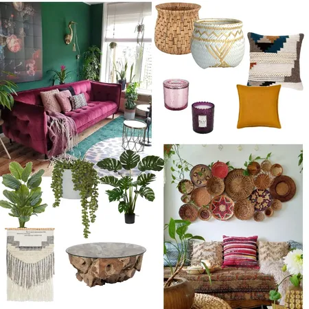 Boho living room Interior Design Mood Board by Randiz on Style Sourcebook