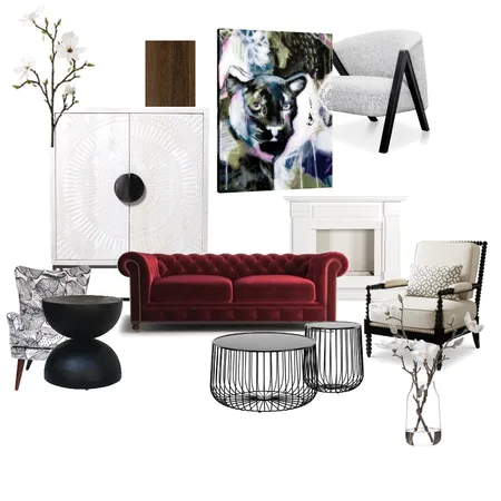 Living red white 11 Interior Design Mood Board by Infinix Design on Style Sourcebook