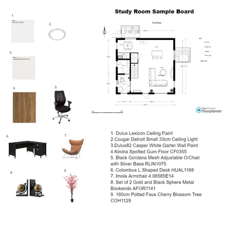 Study Room Mood Board Interior Design Mood Board by Nitasa Prasad on Style Sourcebook