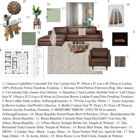 Rustic Living Room Interior Design Mood Board by woodlandgypsy on Style Sourcebook