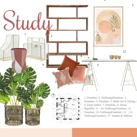 Study Interior Design Mood Board by L O R A I N E on Style Sourcebook