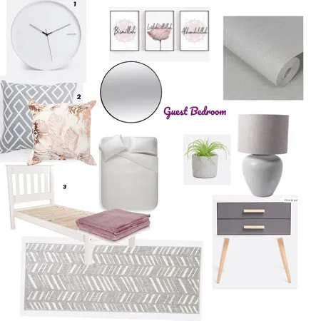 Guest Bedroom Interior Design Mood Board by nazrana786 on Style Sourcebook