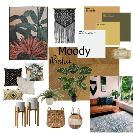 moody boho Interior Design Mood Board by Linsey on Style Sourcebook