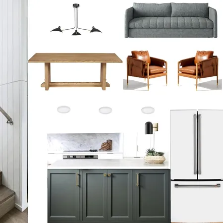 leather and gray Interior Design Mood Board by knadamsfranklin on Style Sourcebook
