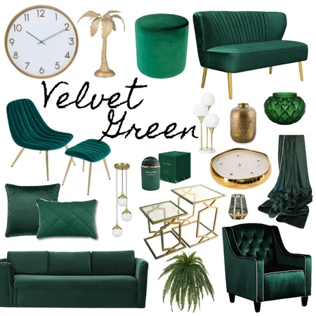 Velvet Green Interior Design Mood Board by belinda__brady on Style Sourcebook