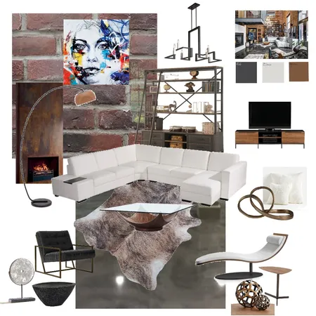 Urban Chic Living Interior Design Mood Board by de-sign54 on Style Sourcebook