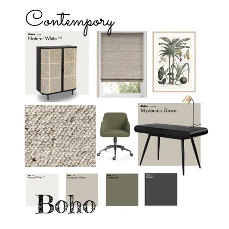 Study - Boho Comtempory Interior Design Mood Board by Danielle Bang on Style Sourcebook