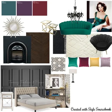 Hollywood Glam Interior Design Mood Board by sharnialberni on Style Sourcebook