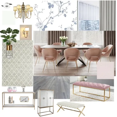 Dining Room Sample Board Interior Design Mood Board by Interior Luxe by Farheen on Style Sourcebook