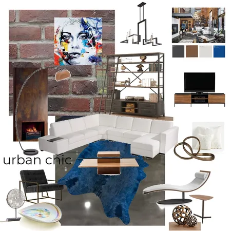 Urban Chic Living Interior Design Mood Board by de-sign54 on Style Sourcebook