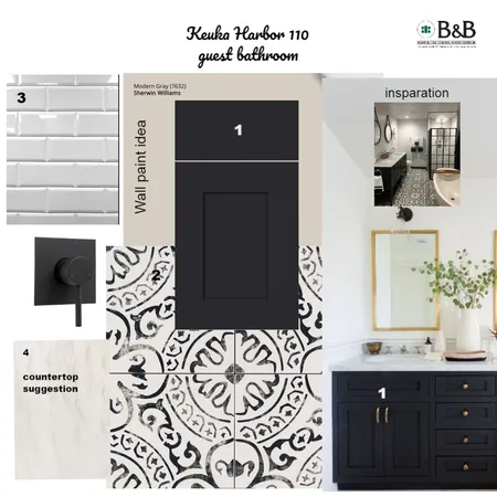 Guest bathroom 110 Interior Design Mood Board by Faizi Design on Style Sourcebook