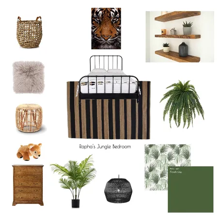 Rapha's Jungle Bedroom Interior Design Mood Board by charlieandtribe on Style Sourcebook