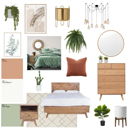 Green & Peach Interior Design Mood Board by hannabushore on Style Sourcebook