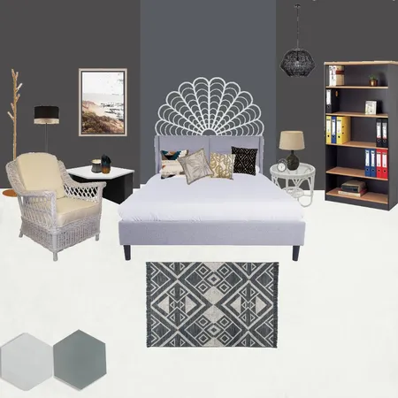 Achromatic Bed Design Interior Design Mood Board by Diz on Style Sourcebook