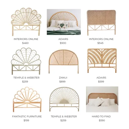 Rattan Bedheads Interior Design Mood Board by Steph Nereece on Style Sourcebook