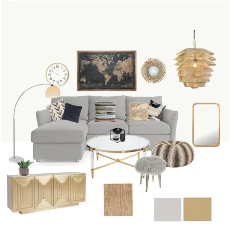 The Hamptons Glam inspired Living Area Interior Design Mood Board by Diz on Style Sourcebook