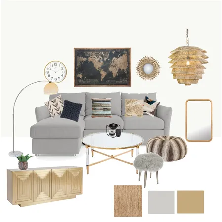 The "Hamptons Glam" inspired Living Area Interior Design Mood Board by Diz on Style Sourcebook