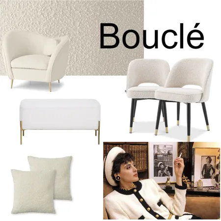 Boucle is back Interior Design Mood Board by 30smagazine on Style Sourcebook