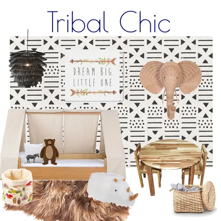 Tribal Chic Kids Room Interior Design Mood Board by Kohesive on Style Sourcebook
