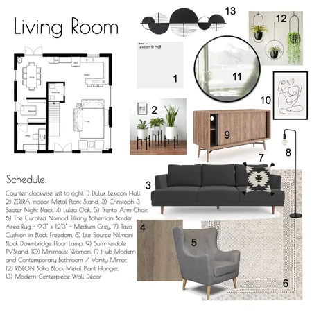 Living Room Sample Board Interior Design Mood Board by graciejo_interiors on Style Sourcebook